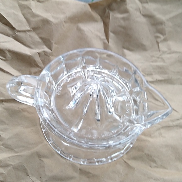 vintage glass Other - Vintage clear glass juicer with handle PATENTED JAN 6TH 1909 #912443